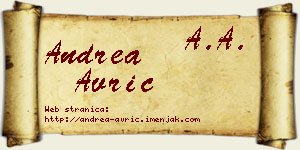 Andrea Avrić vizit kartica